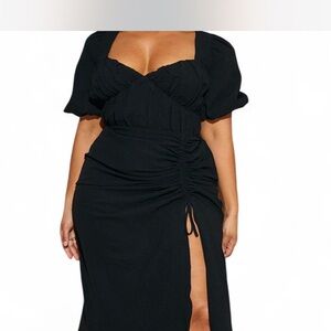 Pretty little thing plus sweetheart split Black Dress